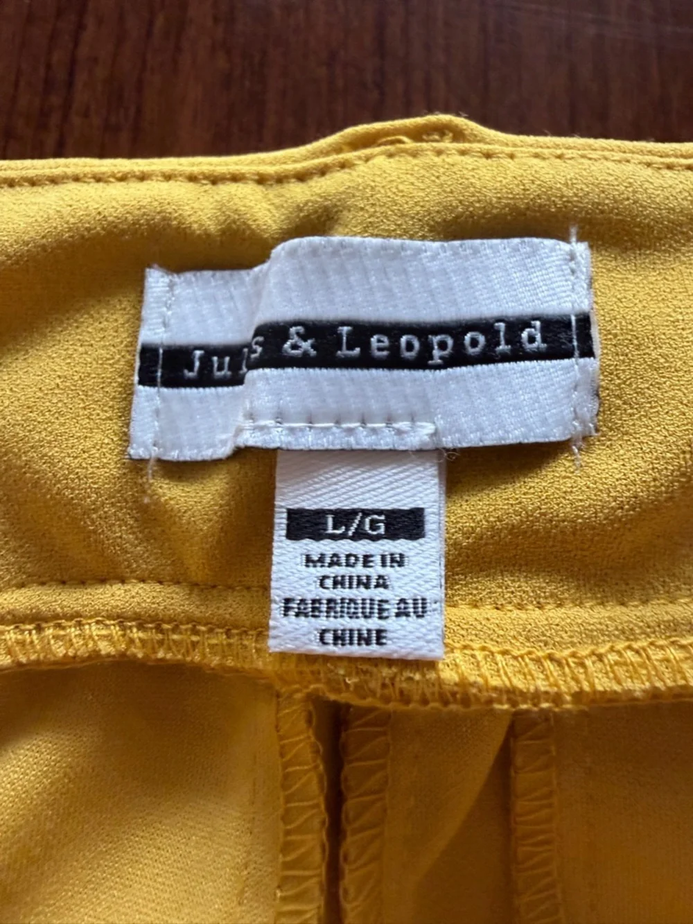 Jules & Leopold Golden Yellow Ankle Pants NWT L - Picture 6 of 8